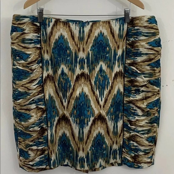 Ashley Stewart Dresses & Skirts - ASHLEY STEWART MULTI COLOR GEOMETRIC PRINT SKIRT
